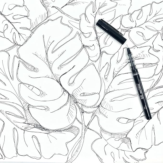 PILOT,Precise V5,Capped Liquid Ink Rolling Ball Pens,Extra Fine Point 0.5 mm,Black,4 Count (Pack of 2)