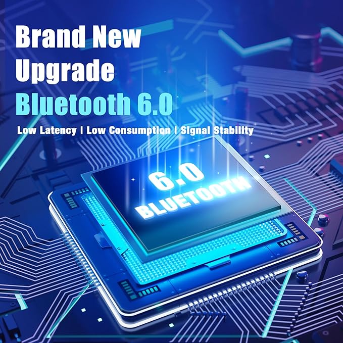 BERIBES Bluetooth Headphones Over Ear Wireless HiFi Stereo Headsets 65H 6EQ | Bluetooth 6.0,with Built-in HD Mic,Foldable Lightweight,Comfort Fit,Fast Charging,Deep Bass for Home Office Cellphone PC Ect.