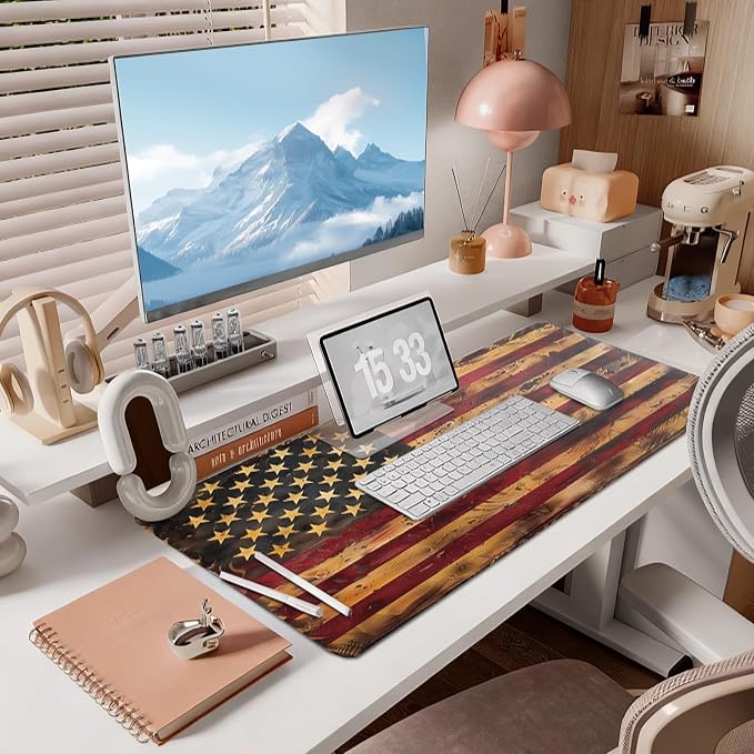 Mouse Pad Gaming - Desk Mat for Keyboard and Mouse - Large Mouse Pad for Desk, Mousepad (35.4" X 15.7") with Non-Slip Base, Desks Pad Mat Office and Home