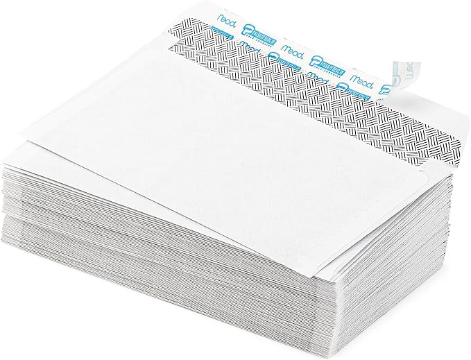 Mead #6-3/4 Envelopes, 3-5/8" x 6-1/2", Security Printed Lining for Privacy, Press-It Seal-It Self Adhesive Closure, White All-Purpose 20-lb Paper Mailing Envelopes, 500 Count (742021)