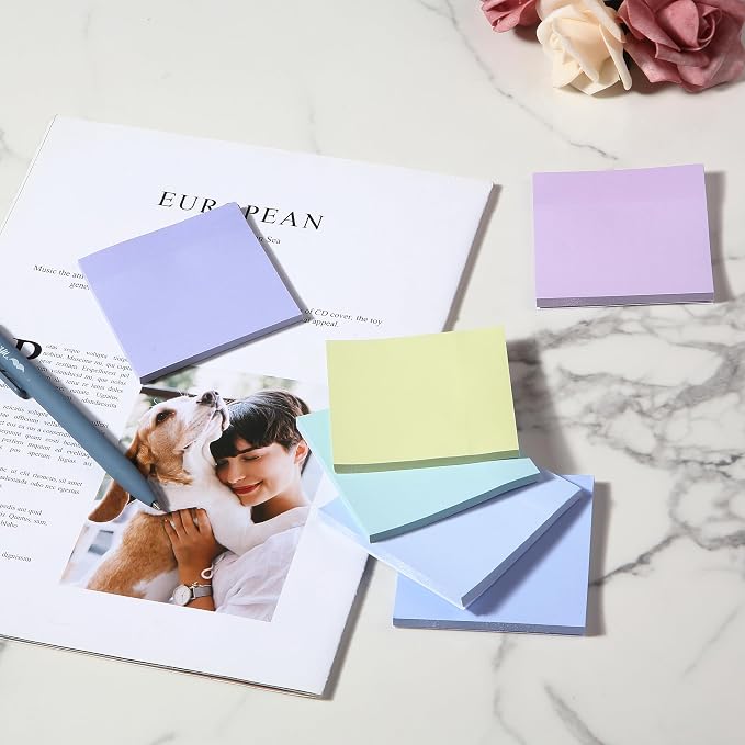 Mr. Pen- Sticky Notes, 3"x3", 12 Pads, 600 Sheets, Summer Colors | Sticky Notes Bulk, Self-Stick Note Pads, Perfect for Office, School, Home, Study & Organization