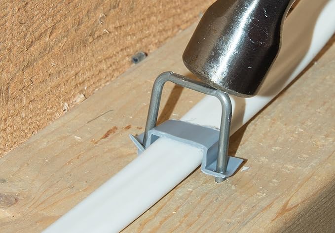 Gardner Bender MSI-5310 13/16 in (21mm), Metal Insulated Service Entrance Staple, w/Polyethylene Insulated Strap, Grey, (50-Pack)