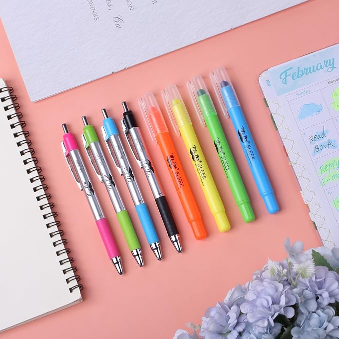 Mr. Pen- Bible Highlighters and Pens No Bleed, 8 Pack | Colorful Ink Pens 0.7mm for Highlighting, Bullet Journaling, Note-Taking, Summarizing, Bible Study, Planning