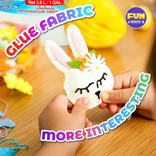 Super Clear Glue 1 Gallon, FunKidz All Purposes School Home Projects Liquid Glue Great for Slime Making Supplies Washable Non-Toxic Use for Arts & Crafts Wood Paper Cardboard