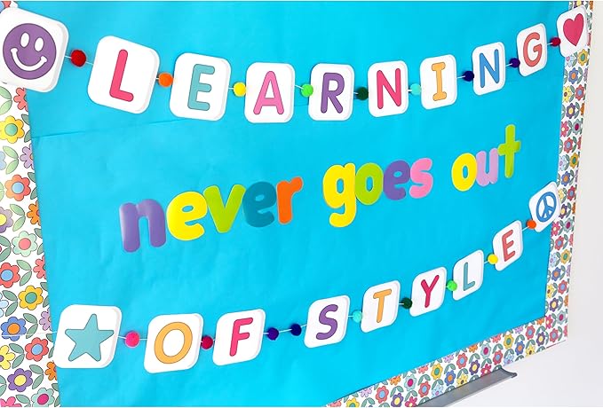 Carson Dellosa Letter Beads Bulletin Board Cutouts 3.5", 216-pieces | Upper and Lowercase Alphabet, Numbers, Punctuation, and Symbols for Bulletin Board, Posterboard, Party, and Classroom Decor