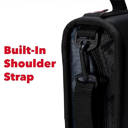 Case-it School Zipper Binder | 1.5" D-Ring | 325-Sheet | LT-207 Fire Red | Universal 2.0, Removable 13-Inch Laptop/Tablet Padded Pocket, Multiple Pockets, Shoulder Strap, Office
