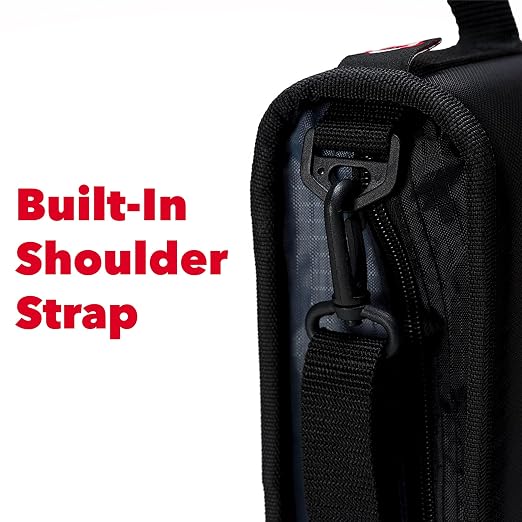 Case-it The Universal 2.0 Zipper Binder -1.5 Inch D-Ring - Removable Padded Pocket Holds Up to 13" Laptop/Tablet - Multiple Pockets - 350 Page Capacity - Comes with Shoulder Strap - Fire Red LT-207