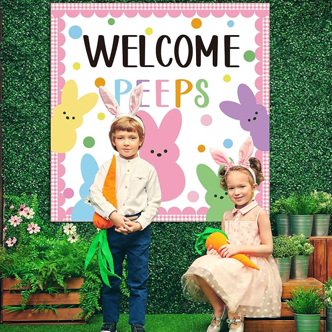 Easter Bulletin Board Classroom Decorations Set Bunny Cutouts Colorful Easter Bulletin Board Border for Classroom School Chalkboard Nursery Home Door Wall Decor Spring Party Decor