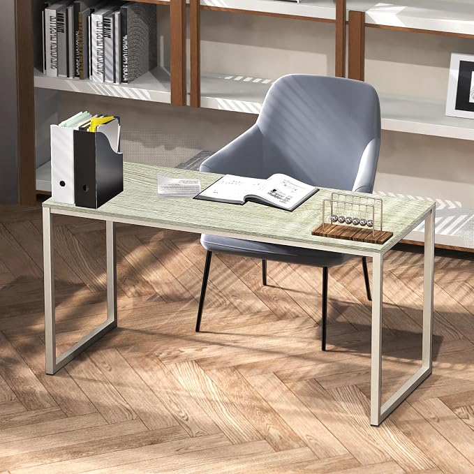 SHW Mission 55-Inch Home Office Computer Desk, Maple