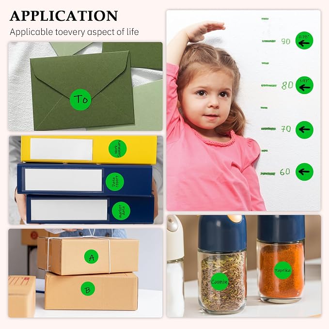 PARLAIM 3/4 Inch Coding Circle Sticker Labels,Pack of 1050 Round Color Code Dot Labels Stickers for Home Office Marking,Organizing(Green)