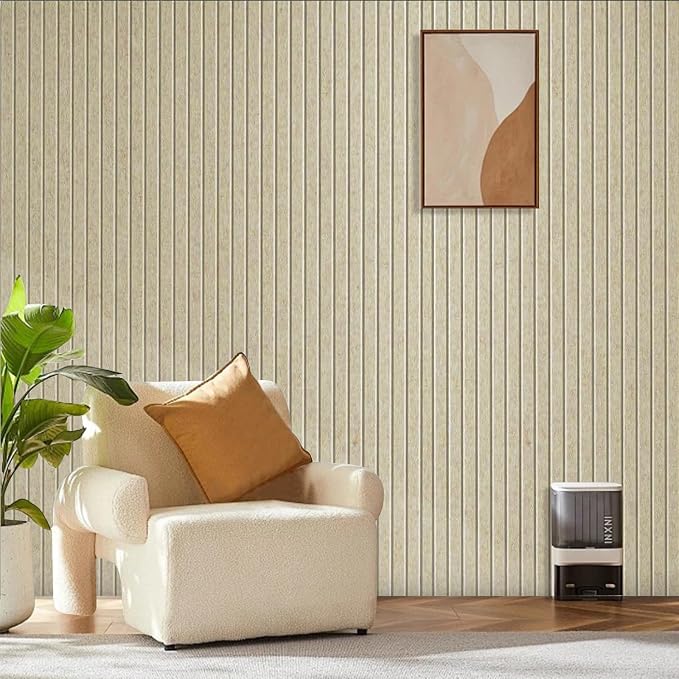 Large Felt Bulletin Board 48" x 24", Tan | 8 Pack Felt Tiles, 40 Adhesive Tabs, Cork Board Alternative for Walls, Push Pin Board for Home Office Decor