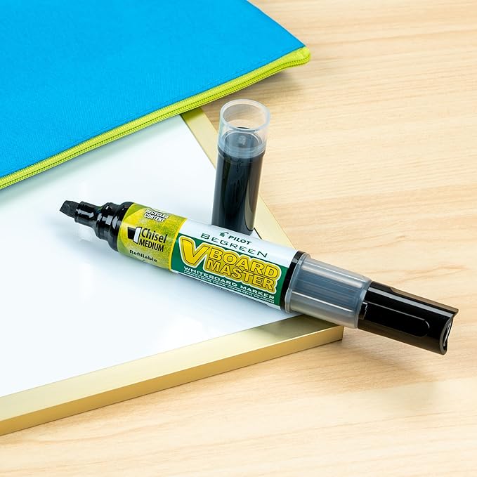 PILOT V Board Master Refillable Dry-Erase Markers, Bullet Tip, Assorted Color Inks, 5 Count