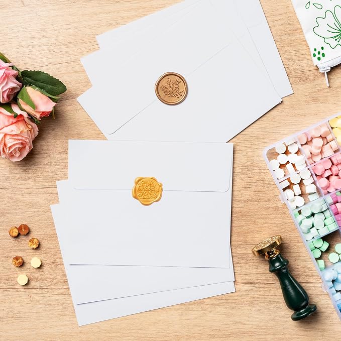 Ohuhu A2 Printable White Self-Seal Envelopes 500-Pack | Bulk A2 4-3/8" x 5-3/4" Envelopes for 4.25x5.5 Cards RSVP Christmas Cards Wedding Invitations Photo Baby Shower