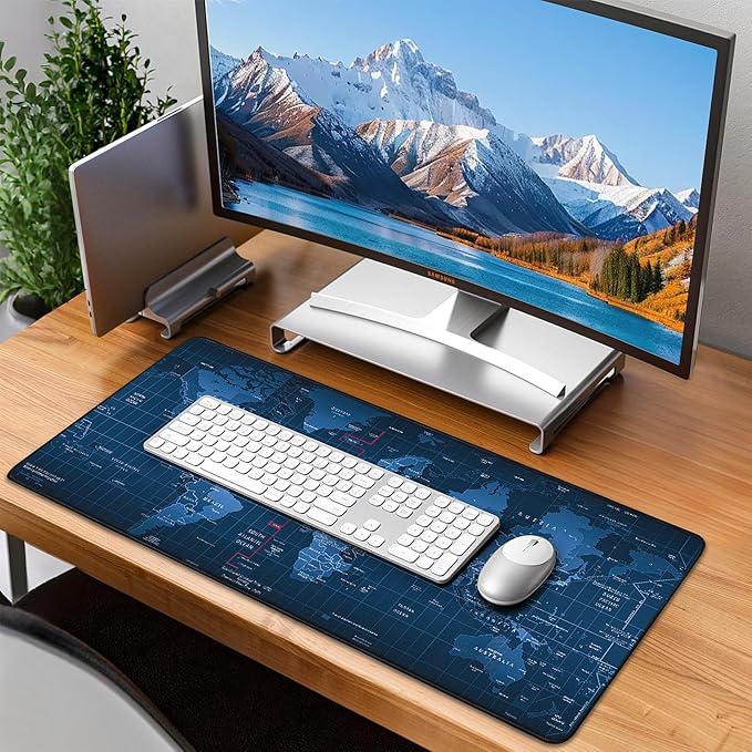 Mouse Pad Gaming - Desk Mat for Keyboard and Mouse - Large Mouse Pads for Desk, Gaming Mousepad with Non-Slip Base, Desks Pad (31.5" X 11.8") for Game, Office and Home