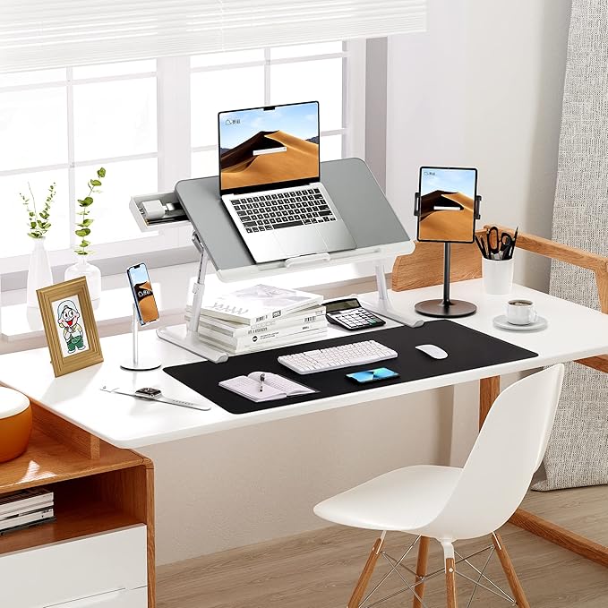 AFIING Large Desk Mat, 47" x 17", Black | Dual-Sided Natural Cork & PU Leather, Non-Slip, Waterproof, For Office, Home & Gaming