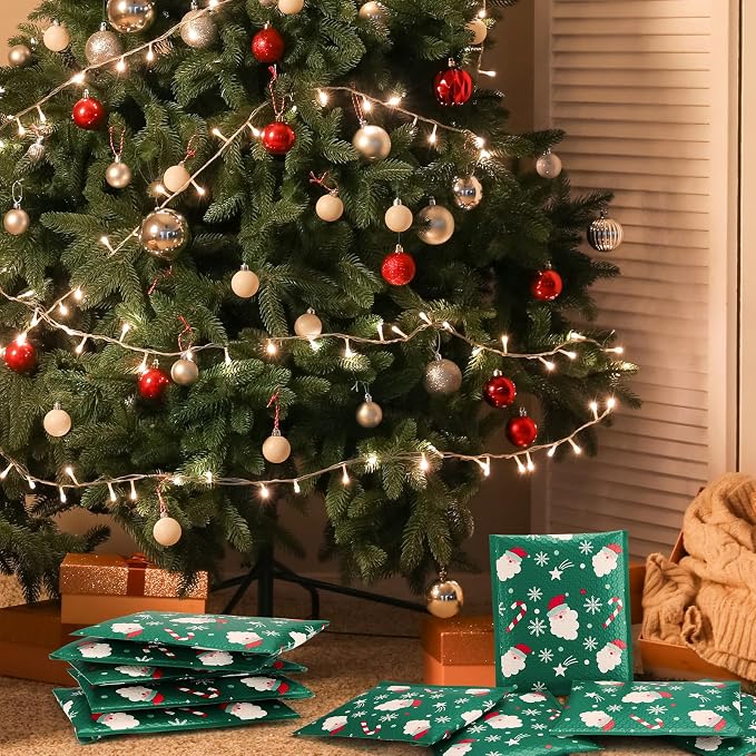Fuxury Bubble Mailers 8.5x12 Inch 10 Pack Christmas Padded Envelopes | Usable Size 8.5x11" Mailing Envelopes Opaque Padded Mailers Shipping Bags for Books DVD Jewelry Makeup Small Business #2