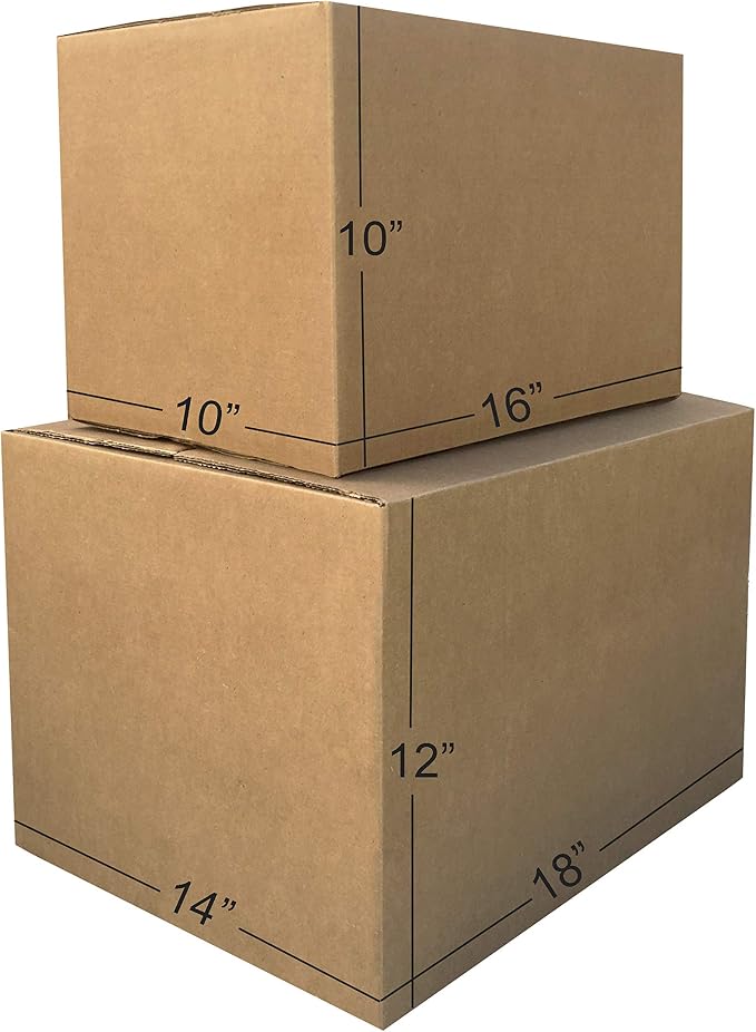 Amazon Basics Moving Boxes Kit, Small and Medium, Brown, 15-Pack | Cardboard Box Combo, Packing and Shipping Supplies, Assorted Sizes, Made in USA
