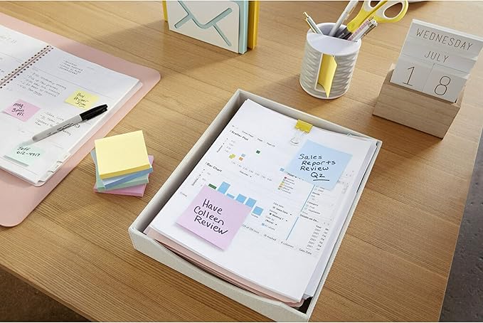 Post-it Notes, 3 in x 3 in, 100 Sheets per Pad | Canary Yellow | 24 Pads, Pack of 8