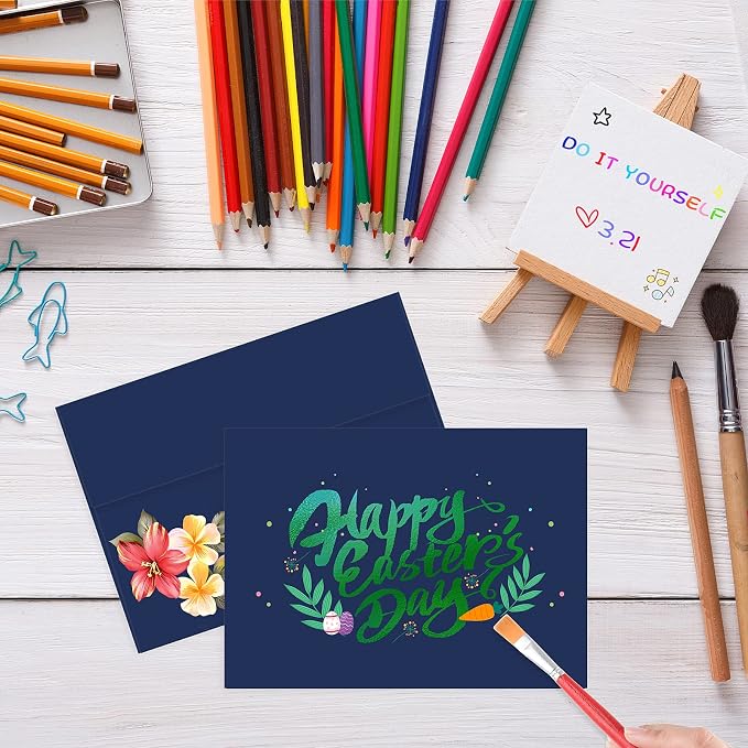 4x6 Blue Envelopes For Invitation, A6 envelope 4.75 x 6.5 inch, 4X6 Envelopes for A6 cards,Self Seal envelopes for weddings, greeting cards,baby shower,photos,birthday (50, Blue, A6)
