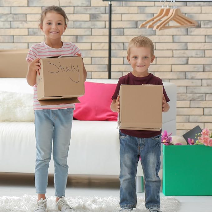 Corrugated Cardboard Boxes, 10 x 10 x 10 inch, 25 pack
