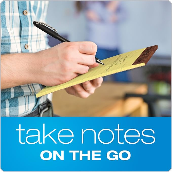 TOPS 5 x 8 Legal Pads, 12 Pack, The Legal Pad Brand, Narrow Ruled, Yellow Paper, 50 Sheets Per Writing Pad, Made in the USA (7501)