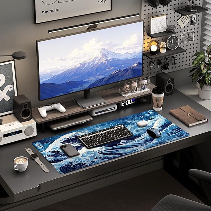 Mouse Pad Gaming - Desk Mat for Keyboard and Mouse - Large Mouse Pads for Desk, Gaming Mousepad with Non-Slip Base, Desks Pad (31.5" X 11.8") for Game, Office and Home
