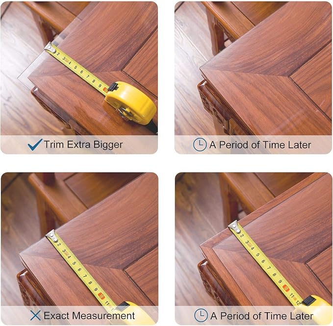 LovePads Frosted Table Cover Protector 40 x 78 in, 1.5mm Thick Plastic Mat | Non-slip Waterproof PVC Table Protector, Cut to Size, Spill-Stain-Scratch Proof, Fits Kitchen, Dining Table, Dresser, Desk