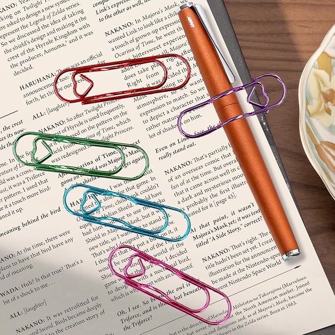 20 PCS Metal Pen Holder Clips for Notebook - Colorful Planner Pen Holder & Paper Clip Set - Multi-Purpose Pencil Clips for Journal Planner Office School Supplies (5 Colors)