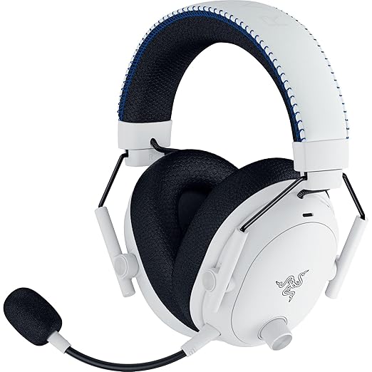 Razer BlackShark V3 Pro Wireless ANC Gaming Headset for PS5: Full Band Mic - 50mm Drivers - 2.4 GHz, Bluetooth, 3.5mm - Works with PC, Mac, Nintendo Switch, Smartphone - Long Battery Life - White