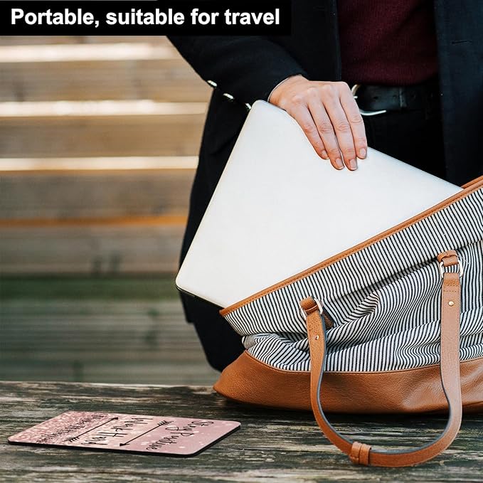 Audimi Small Mouse Pad 6 x 8 Inch, Mini Mouse Pad Thick for Laptop Wireless Mouse Home Office Travel, Portable & Washable (Stay Positive)
