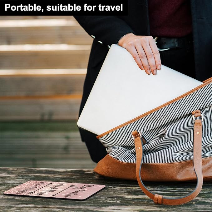 Audimi Small Mouse Pad 6 x 8 Inch, Mini Mouse Pad Thick for Laptop Wireless Mouse Home Office Travel, Portable & Washable (Stay Positive)