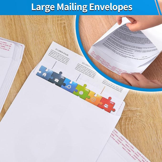 20 Pack Catalog Envelopes Self Seal, 9 x 12 Inches Mailing Envelopes | Manila Envelopes for Mailing, Organize, Storage, Home, Office