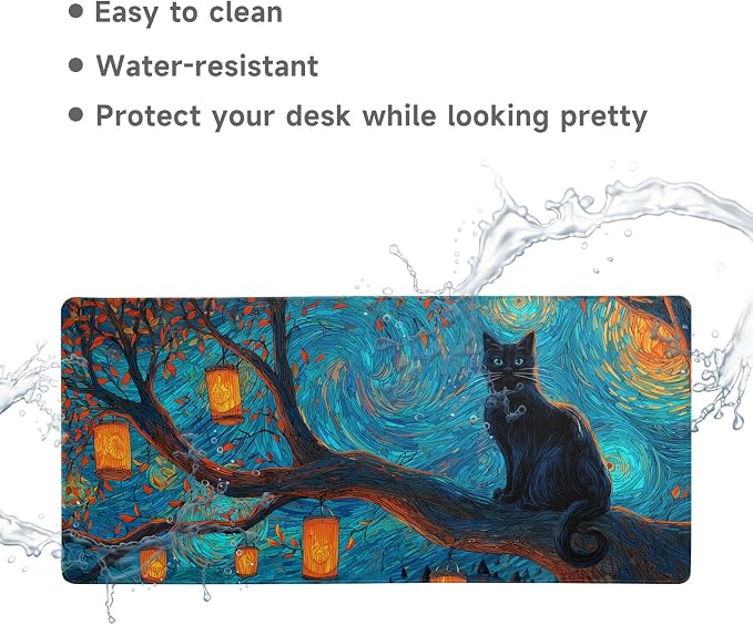 Desk Mat Mouse Pad Gaming Desk Pad XL Large Mouse Mat Office Decor Accessories (Blue A)