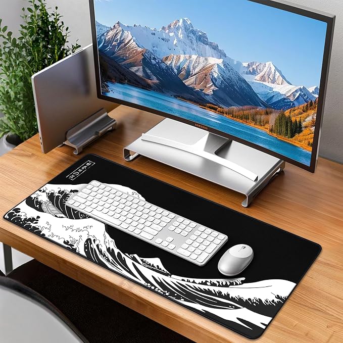 Mouse Pad Gaming - Desk Mat for Keyboard and Mouse - Large Mouse Pads for Desk, Gaming Mousepad with Non-Slip Base, Desks Pad (31.5" X 11.8") for Game, Office and Home