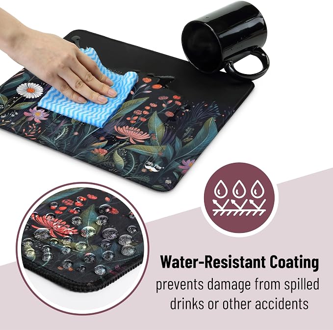 Mr. Pen- Mouse Pad, 12.5"x 10.5", 2 Pack, Garden Flowers | Laptop and Computer Mouse Pad Gaming, Anti-Slip Rubber Base