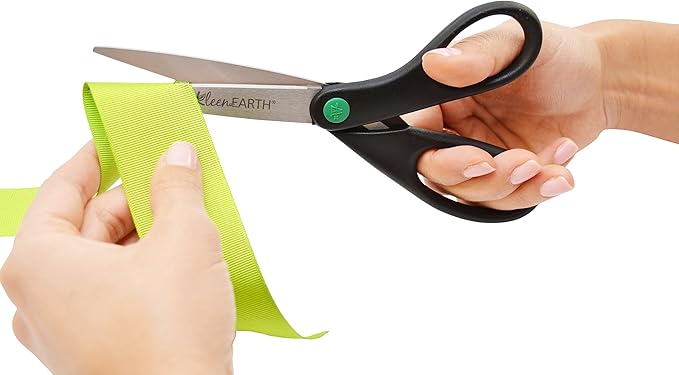 Westcott 15179 8-Inch KleenEarth Recycled Scissors For Office and Home, Black, 2 Pack