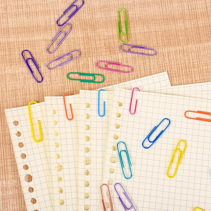 450PCS Paper Clips Assorted Sizes Medium and Large,Rich Colors | Office Supplies,Classroom Must Haves,School Supplies