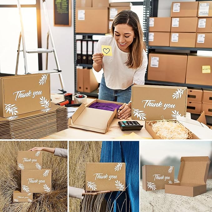Inner Measurement 9x6x3 Inches 25 Pack Shipping Boxes Brown Small Business Mailing Boxes Cardboard Corrugated Mailers Box