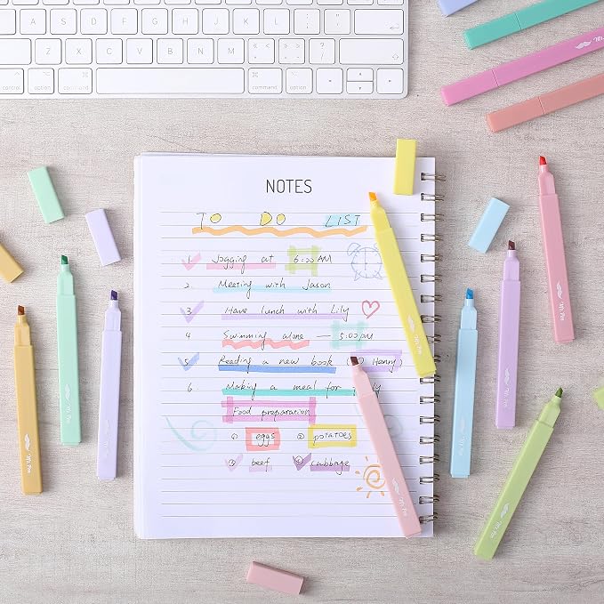 Mr. Pen- Aesthetic Highlighters No Bleed Bulk, 32 Pack, Pastel Color | Chisel Tip, Cute Highlighters Assorted Colors for Journaling, Highlighting, Underlining, Fast Dry, Back to School Supplies
