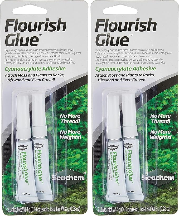 Seachem Flourish Glue (Pack of 2) - Aquarium Adhesive, Gel, Multi-colored, Medium to High Viscosity