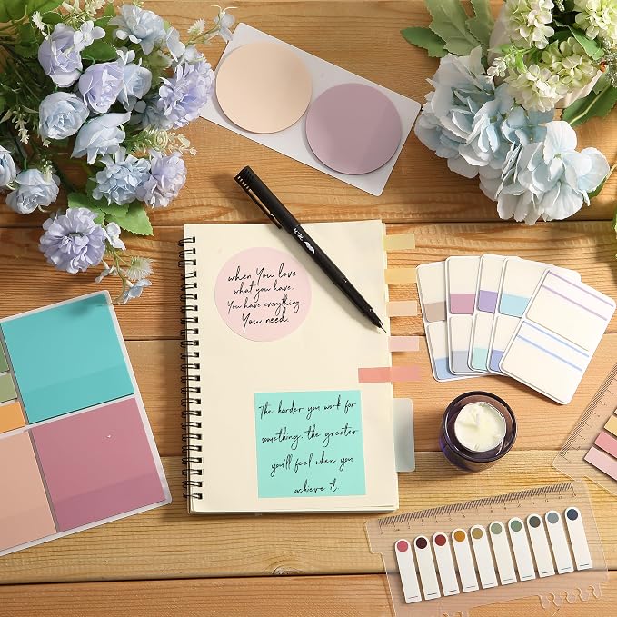 Mr. Pen- Transparent Sticky Notes Set, 1000 Sheets | Transparent Sticky Notes Tabs with Marker Pen for Bible Study, Office, School, Planning, Journaling & Organization