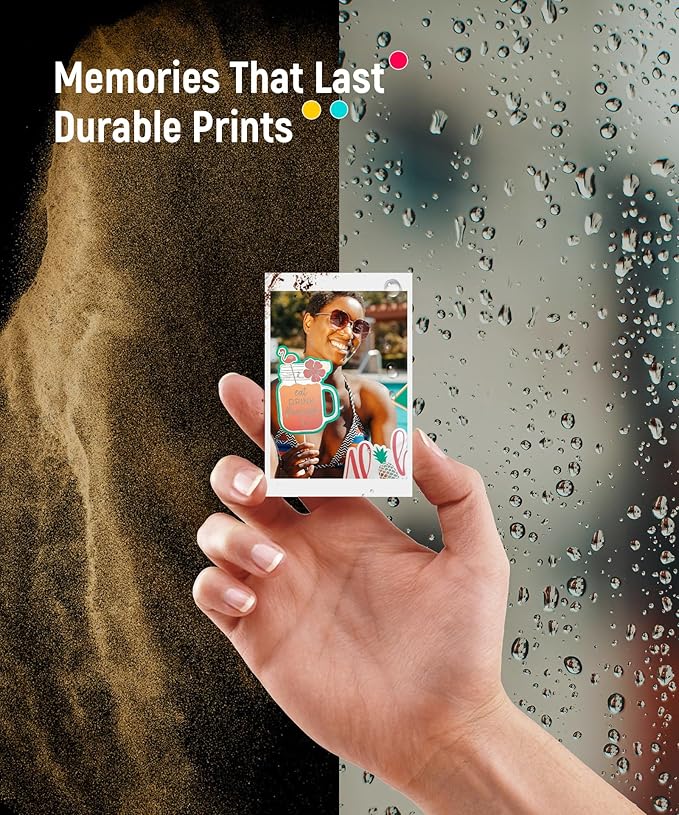 Liene Zink Photo Paper 2x3″ 50 Sheets, Premium Photo Printer Paper w/Adhesive Back, Waterproof, Smudge Proof, Tear Proof, Instant Photo Paper Compatible w/Liene 2x3″ Photo Printer Scrapbook