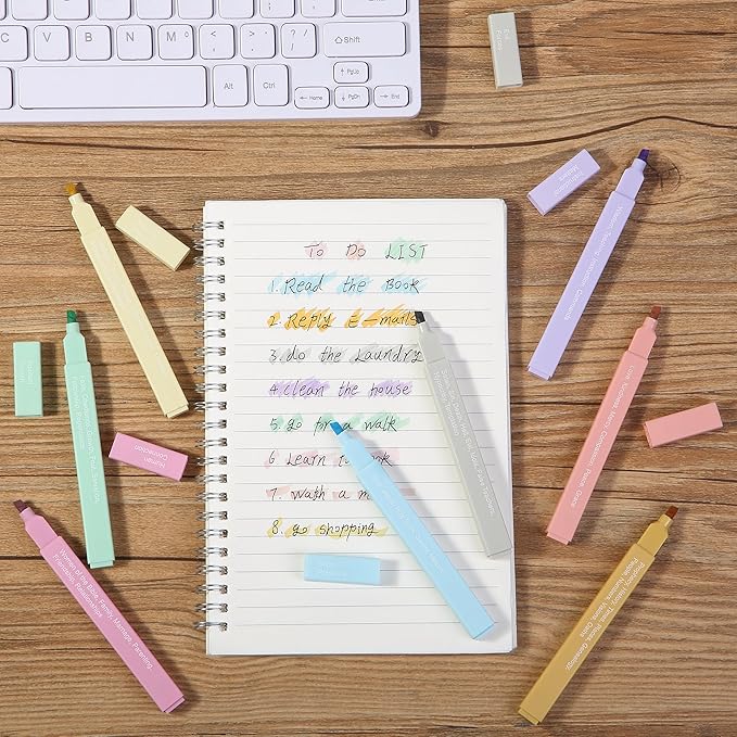 Mr. Pen- Bible Highlighters with Color-Coding System, 16 Pack, Soft Pastel Aesthetic Highlighters Assorted Colors, Bible Markers No Bleed Through