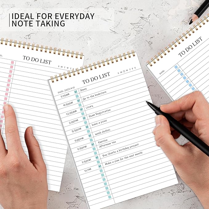 To Do List Notepad 3pcs/set - Daily Planner Notepad Undated 52 Sheets Tear Off, 5.5" x 8.3" Planning Pad Checklist Productivity Note Pad for Work and Personal Organized