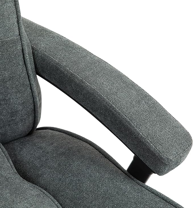 HOMCOM Big and Tall Office Chair, Up to 450 lbs. Overstuffed Executive Desk Chair with Swivel Wheels, High Back, for Heavy People, Gray