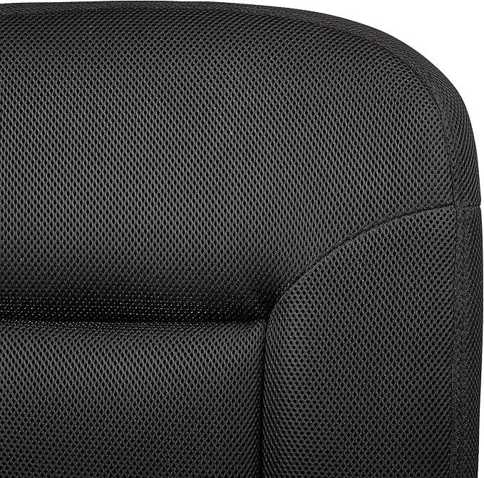 Amazon Basics Low-Back Armless Office Desk Chair with Back Support, Adjustable Height, 360 Degree Swivel, Fabric Upholstery, Rolling Wheels, Black