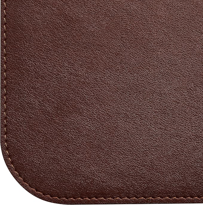 Gallaway Leather Desk Mat, Office Writing Desk Pad, Large 36" x 17" Dark Brown, for Top of Desks, Gift Ready Elegant Computer Desk Cover Protector PU Leather