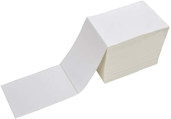 Immuson 4 x 6 Direct Thermal Shipping Labels with Perforations, Label Paper for Thermal Label Printer, Shipping Labels Compatible with Nelko MUNBYN JADENS Phomemo POLONO Rollo Printer,100 Labels