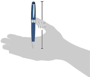 Cross Bailey Blue Lacquer Ballpoint Pen, Medium Point, Black Ink | Ballpoint Pen, Refillable for Long-Lasting Use, Smooth Ink Flow, Comfortable Grip, Premium Gift Box, Medium Point Refill