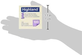 Highland Pop-up Sticky Notes, 3 x 3 Inches, Yellow, 12 Pack (6549-PUY)
